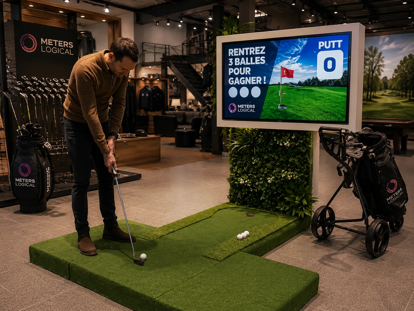 Expérience golf premium personnalisée pour une marque
